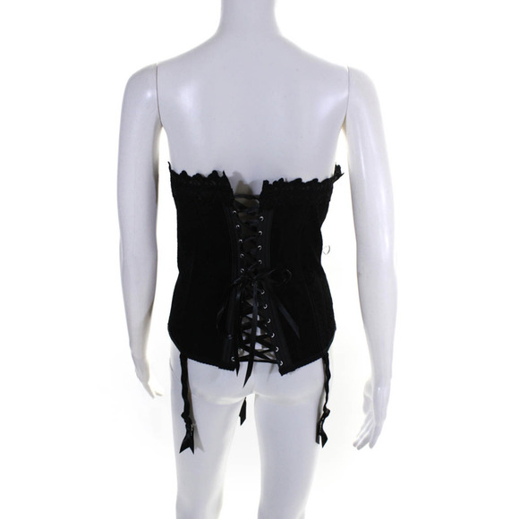NWT Grenier Black Lace Up Overbust Corset Size 4 M/L - Picture 4 of 9